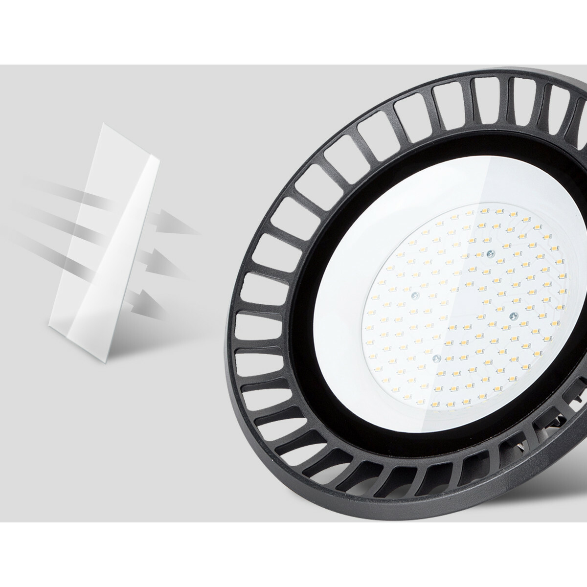 LED UFO High Bay 150W - Aigi Retri - Éclairage d'Entrepôt - Étanche IP65 - Blanc Froid 6500K - Aluminium