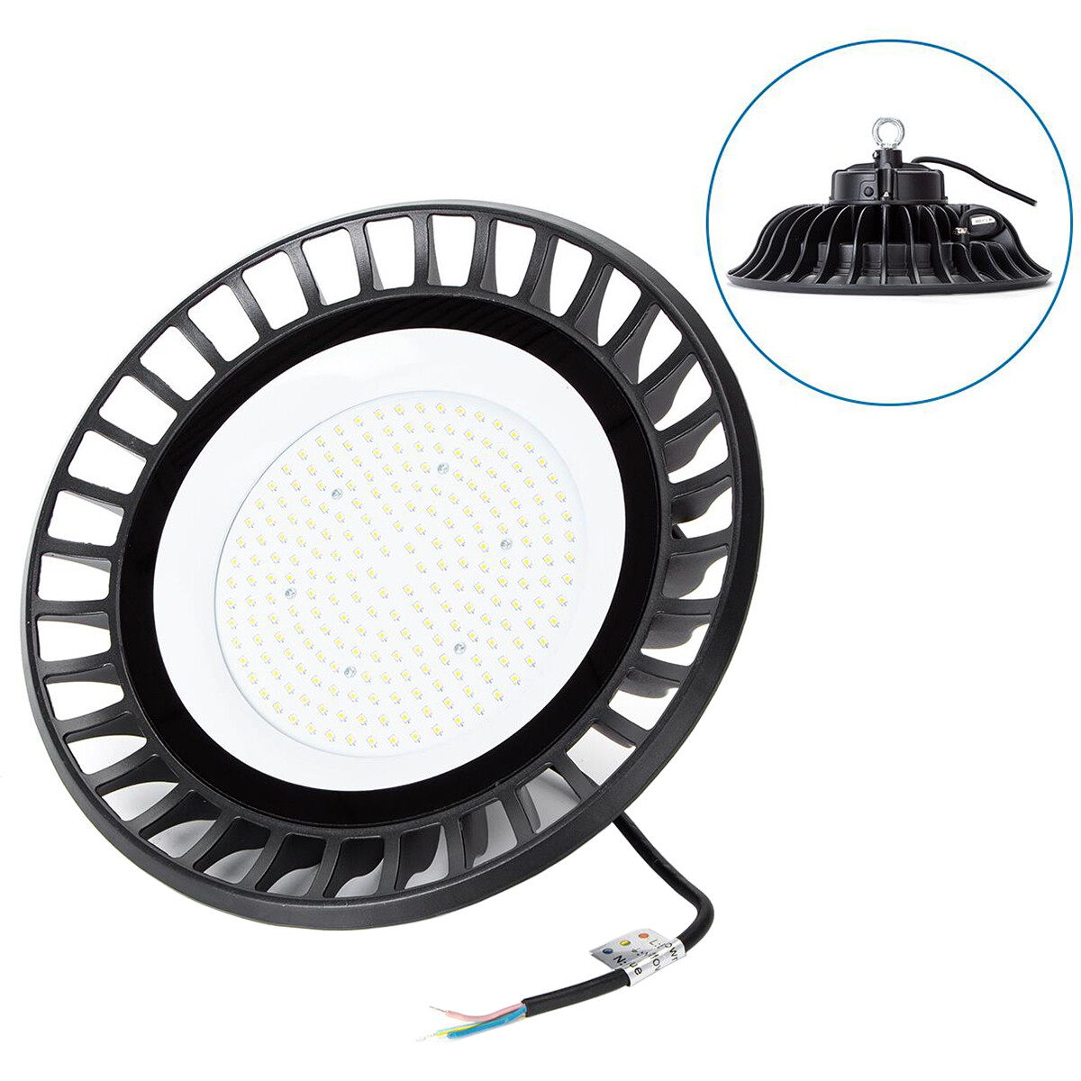 LED UFO High Bay 150W - Aigi Retri - Éclairage d'Entrepôt - Étanche IP65 - Blanc Froid 6500K - Aluminium