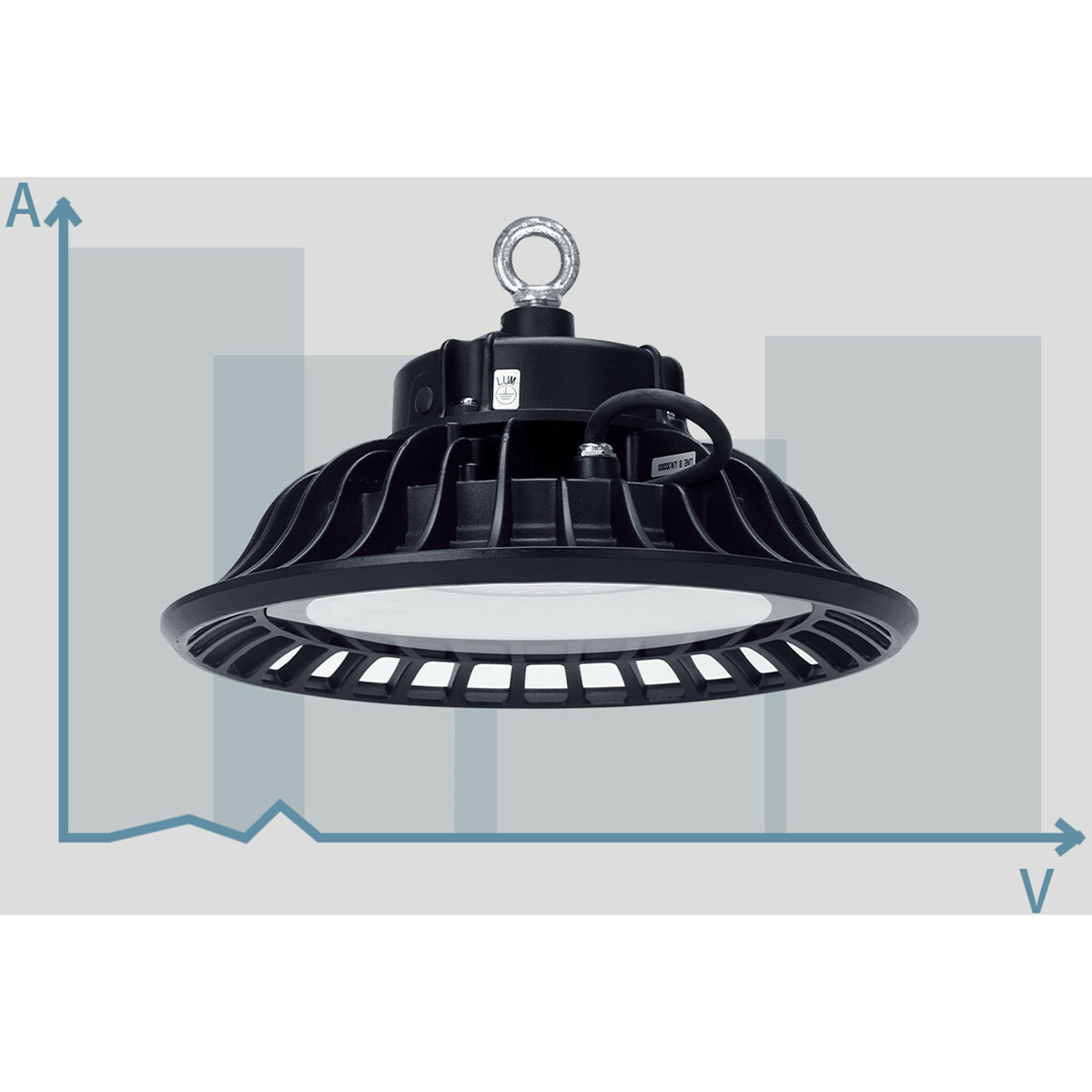 LED UFO High Bay 150W - Aigi Retri - Éclairage d'Entrepôt - Étanche IP65 - Blanc Neutre 4000K - Aluminium