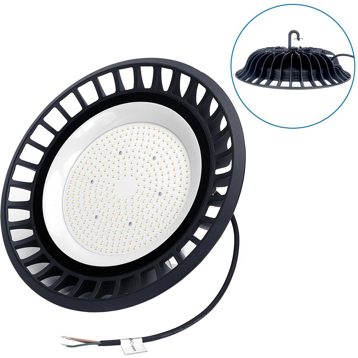 LED UFO High Bay 200W - Aigi Eiya - Éclairage d'Entrepôt - Étanche IP65 - Blanc Neutre 4000K - Aluminium