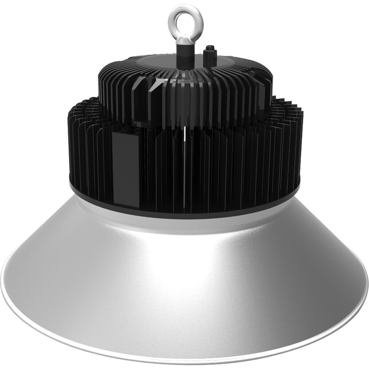 LED UFO High Bay 200W - Aigi Mania - Éclairage d'Entrepôt - Étanche IP65 - Blanc Froid 6000K - Mat Noir - Aluminium