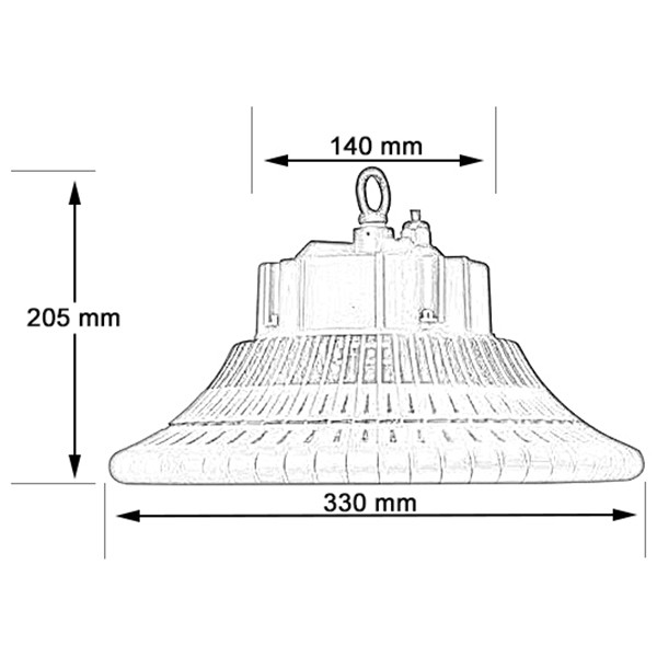 LED UFO High Bay - 150W High Lumen - Éclairage d'Entrepôt - Étanche IP65 - Blanc Froid 6000K - Aluminium - LEDs OSRAM