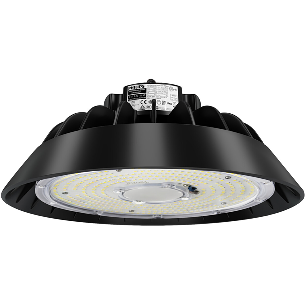 LED UFO High Bay Premium - Rinzu Prem - 100W - High Lumen 150 LM/W - Éclairage d'Entrepôt - Dimmable - Étanche IP65 - Blanc Neutre 4000K - Aluminium - Pilote Philips