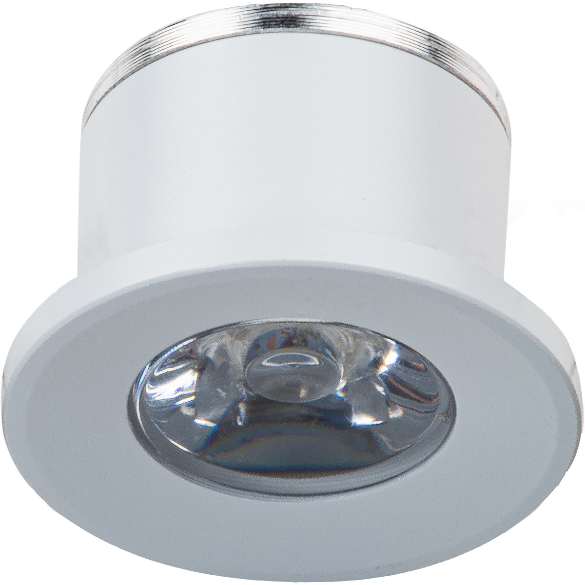 Éclairage de Spot de Véranda LED - 1W - Blanc Chaud 3000K - Encastré - Rond - Mat Blanc - Aluminium - Ø31mm