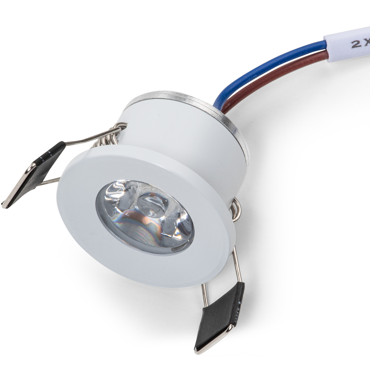 Éclairage de Spot de Véranda LED - 1W - Blanc Neutre 4000K - Encastré - Dimmable - Rond - Mat Blanc - Aluminium - Ø31mm