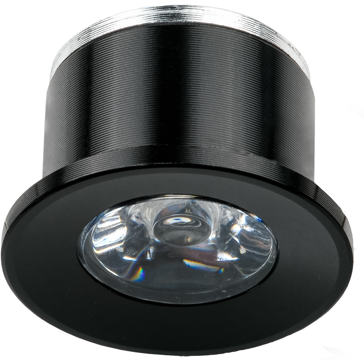 Éclairage de Spot de Véranda LED - 1W - Blanc Neutre 4000K - Encastré - Dimmable - Rond - Mat Noir - Aluminium - Ø31mm