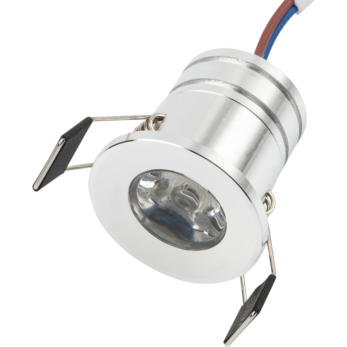 Éclairage de Spot de Véranda LED - 3W - Blanc Neutre 4000K - Encastré - Dimmable - Rond - Mat Argent - Aluminium - Ø31mm