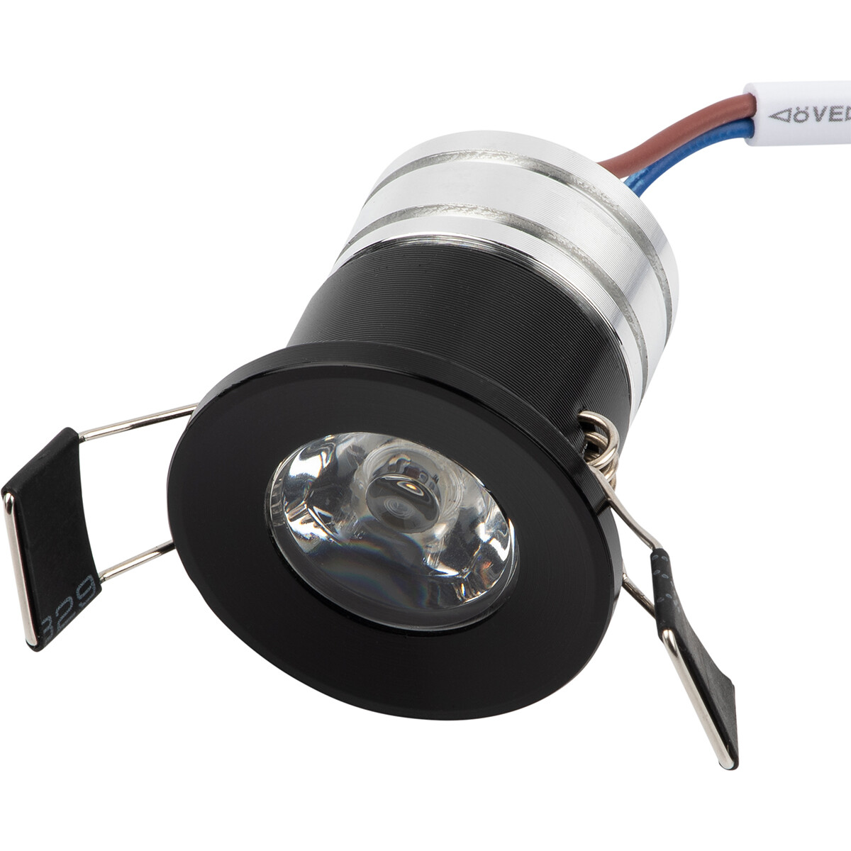 Éclairage de Spot de Véranda LED - 3W - Blanc Neutre 4000K - Encastré - Dimmable - Rond - Mat Noir - Aluminium - Ø31mm