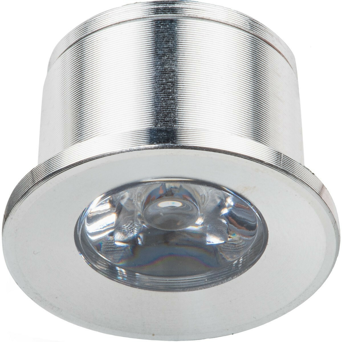 Éclairage de Spot de Véranda LED 6 Pack - 1W - Blanc Neutre 4000K - Encastré - Dimmable - Rond - Mat Argent - Aluminium - Ø31mm