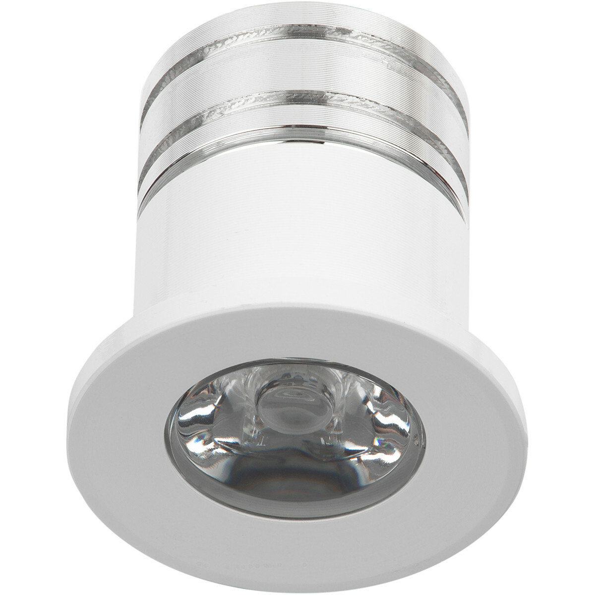 Éclairage de Spot de Véranda LED 6 Pack - 3W - Blanc Neutre 4000K - Encastré - Rond - Mat Blanc - Aluminium - Ø31mm