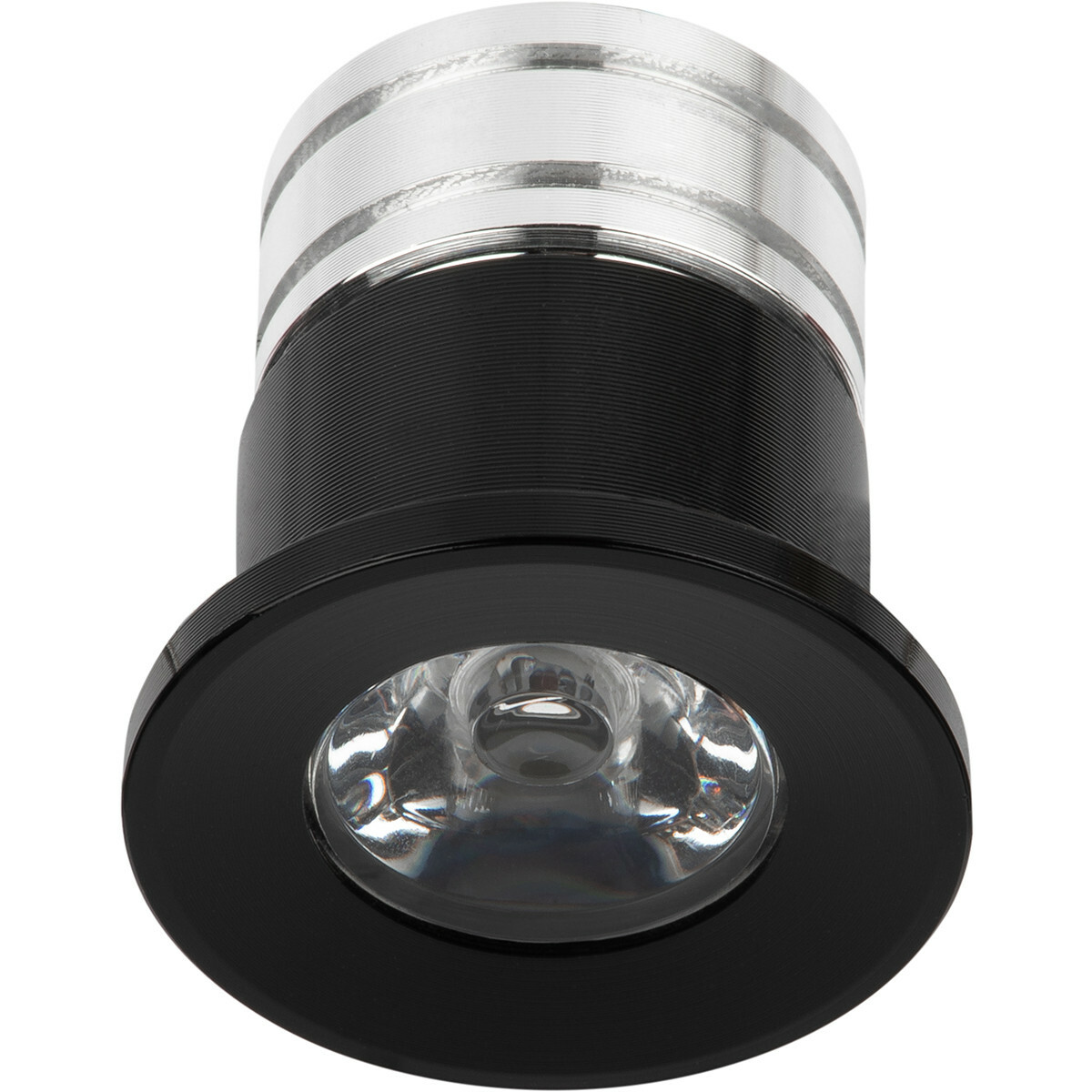 Éclairage de Spot de Véranda LED 6 Pack - 3W - Blanc Chaud 3000K - Encastré - Rond - Mat Noir - Aluminium - Ø31mm