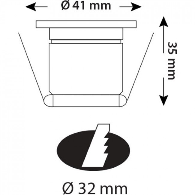 Éclairage de Spot de Véranda LED 6 Pack - Rond Encastré 1W - Blanc Neutre 4200K - Mat Chrome Aluminium - Ø41mm