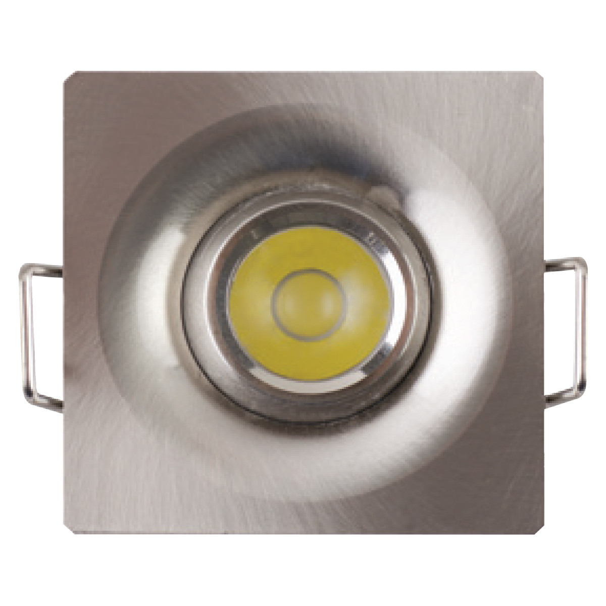 Éclairage de Spot de Véranda LED - 1W - Blanc Neutre 4200K - Carré - Mat Chrome - Aluminium