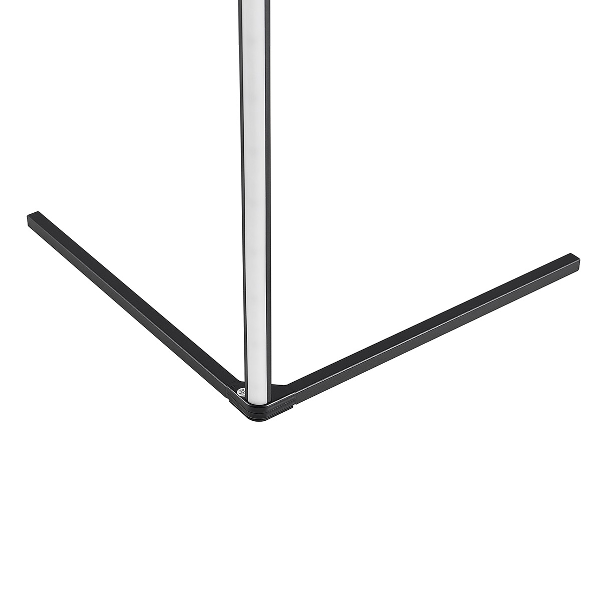 Lampadaire LED - Lampadaire d'angle - Trion Nivo - 10W - RGBW - Dimmable - Télécommande - Noir - Aluminium