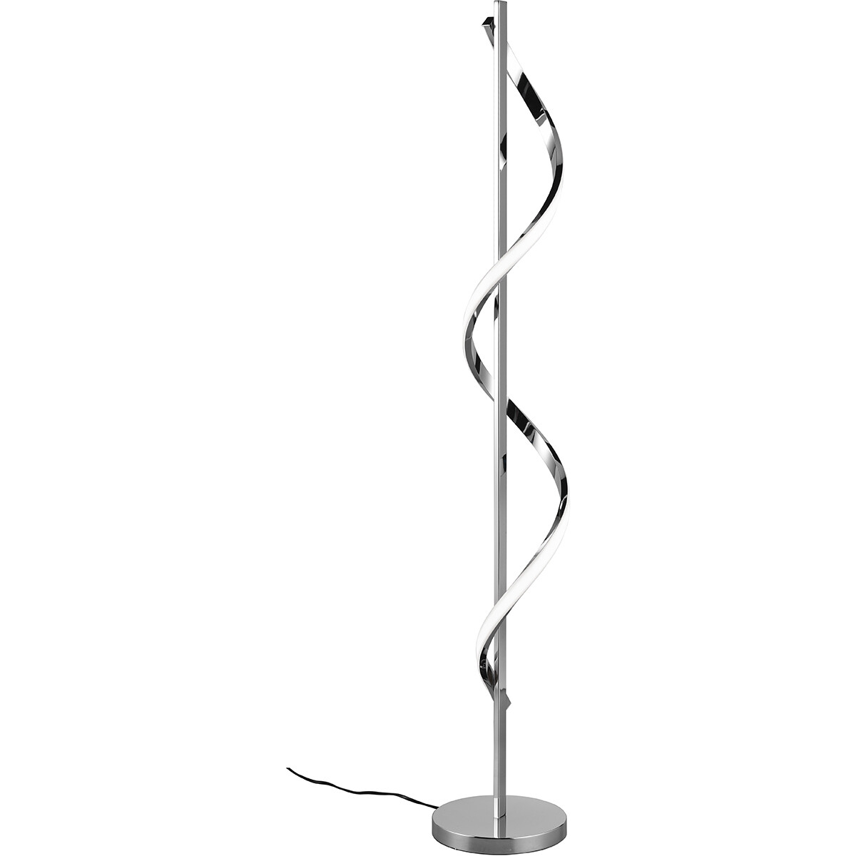 Lampadaire LED - Trion Annabel - 21.5W - Blanc Naturel 4000K - Dimmable - Chrome Brillant - Métal