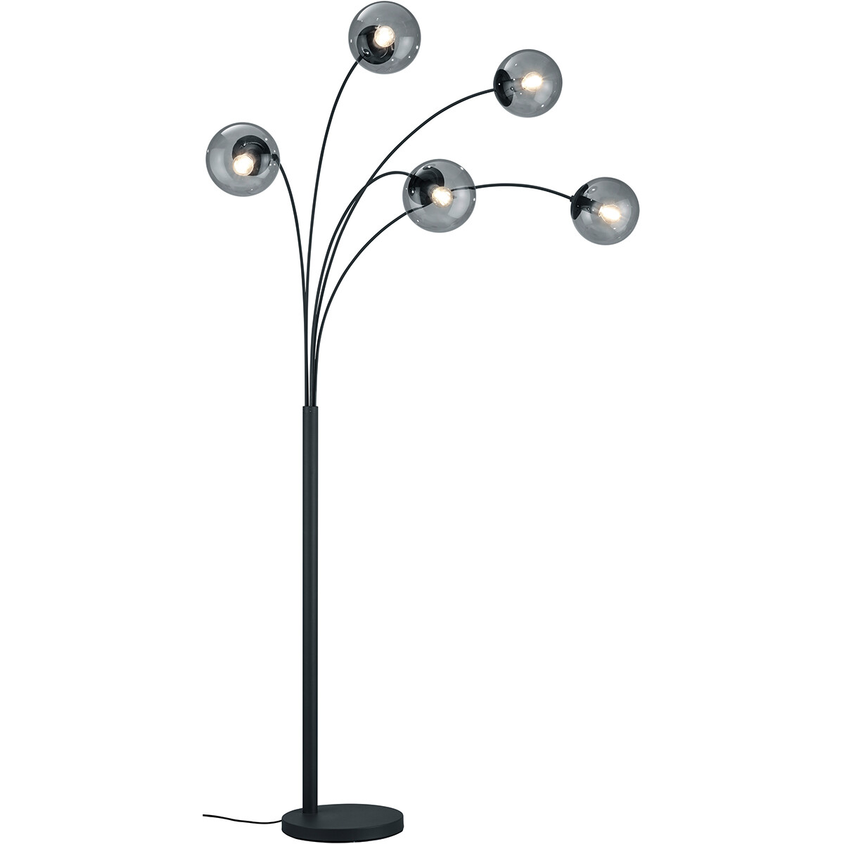 Lampadaire LED - Trion Balina - Douille E14 - Rond - Mat Anthracite - Aluminium