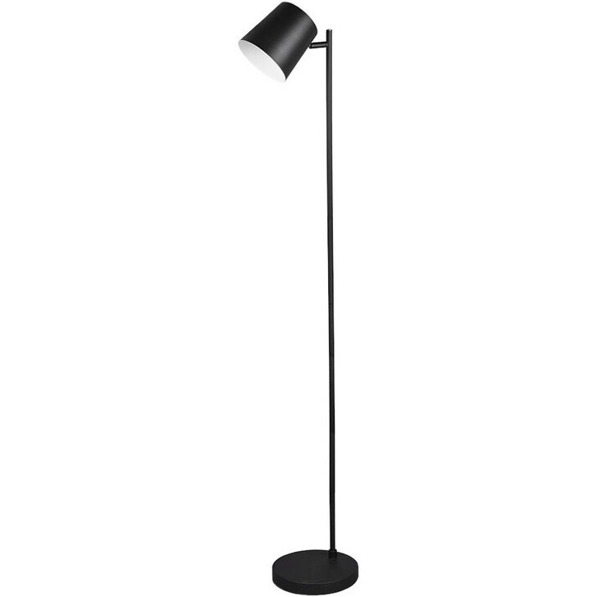 Lampadaire LED - Trion Blade - 4W - Blanc Chaud 3000K - Dimmable - Rond - Mat Noir - Aluminium