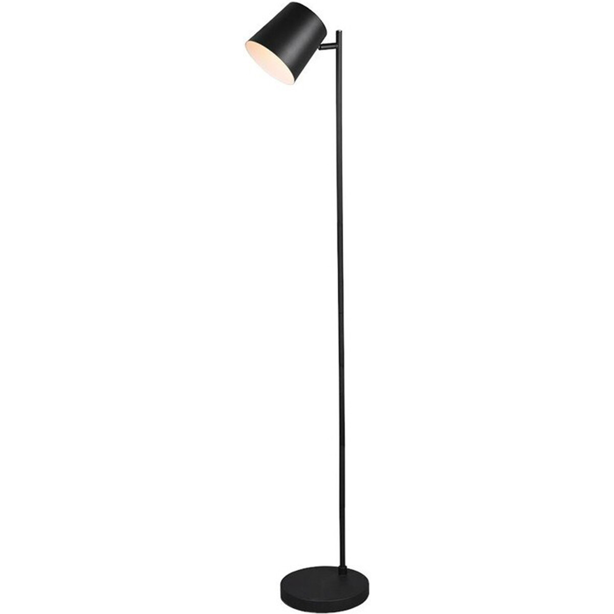 Lampadaire LED - Trion Blade - 4W - Blanc Chaud 3000K - Dimmable - Rond - Mat Noir - Aluminium