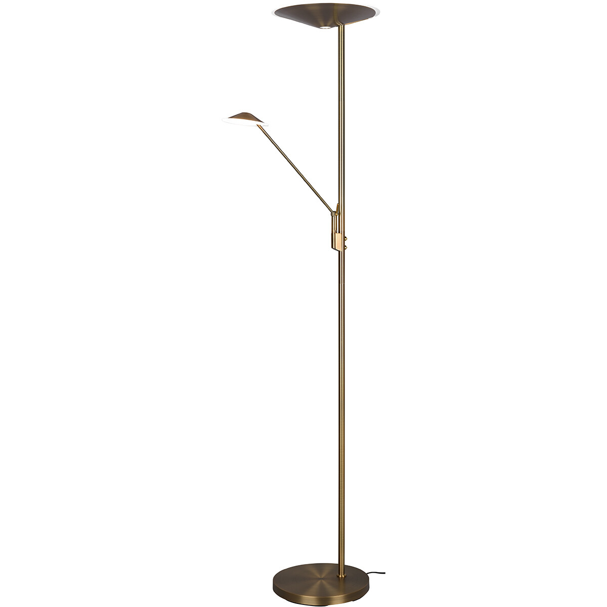 Lampadaire LED - Trion Bravo - 36.5W - Couleur de lumière ajustable - Dimmable - Rond - Mat Bronze - Aluminium