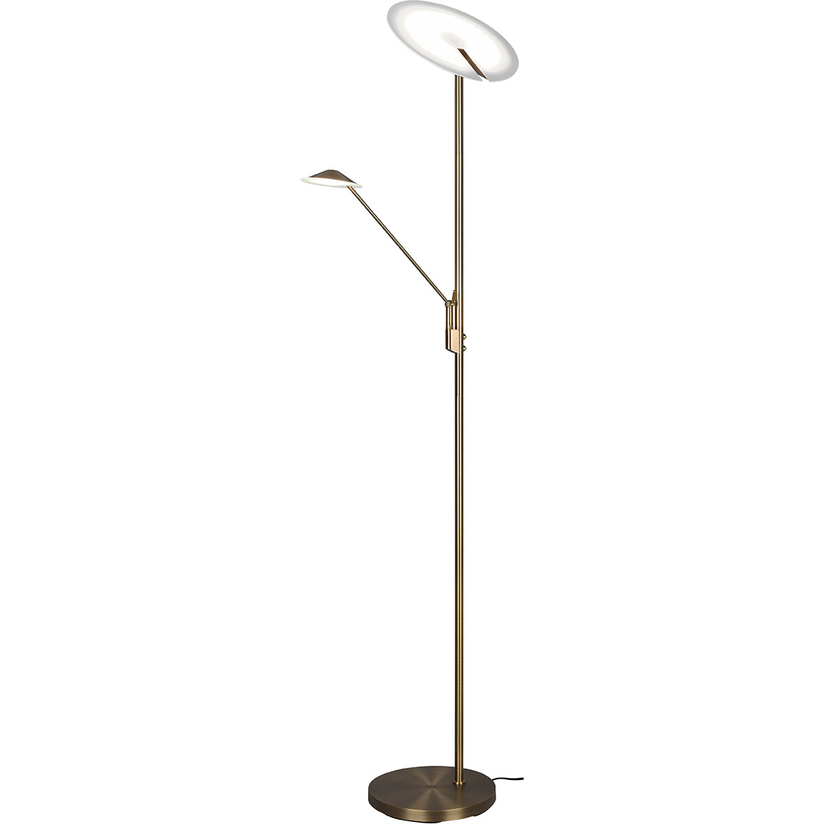 Lampadaire LED - Trion Bravo - 36.5W - Couleur de lumière ajustable - Dimmable - Rond - Mat Bronze - Aluminium