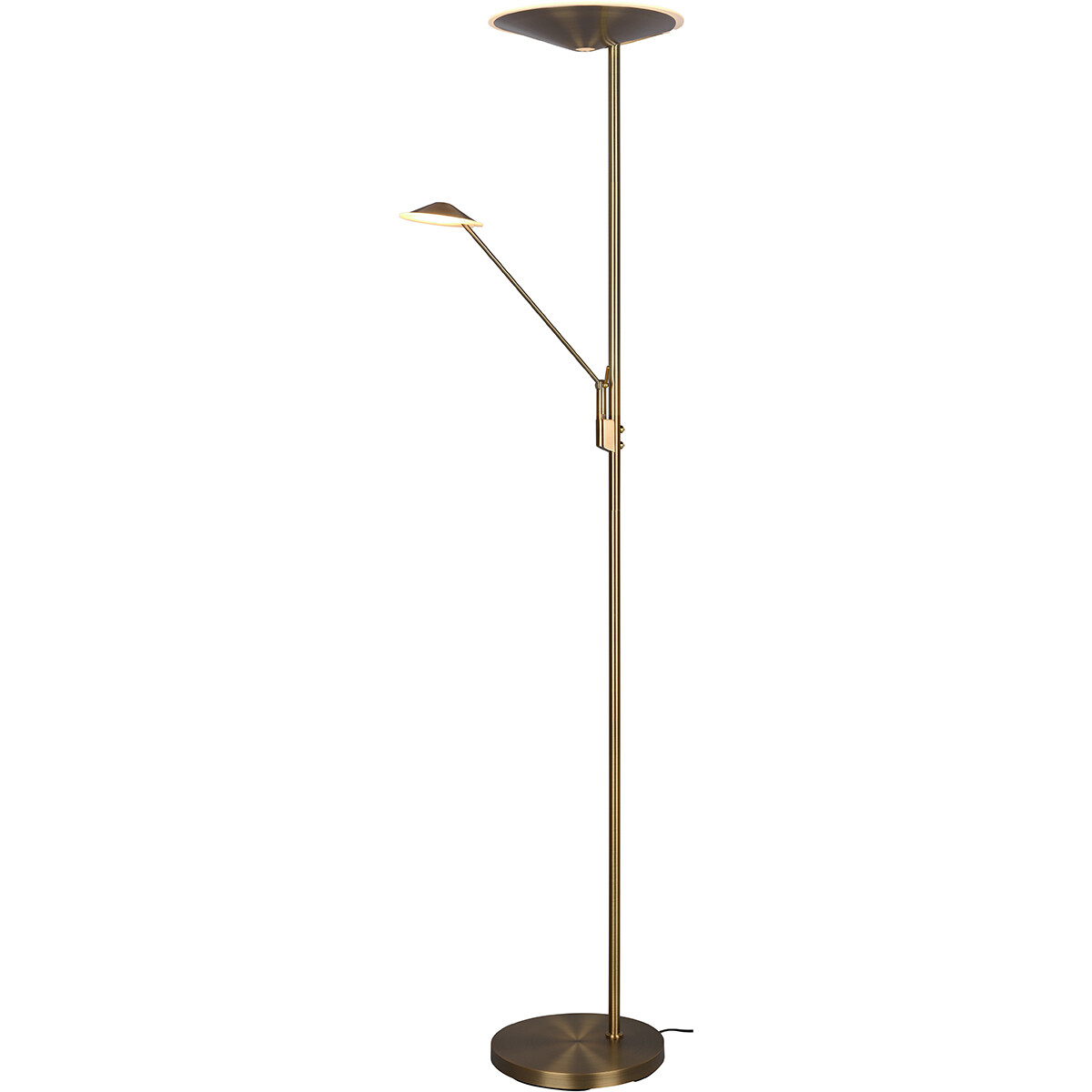 Lampadaire LED - Trion Bravo - 36.5W - Couleur de lumière ajustable - Dimmable - Rond - Mat Bronze - Aluminium