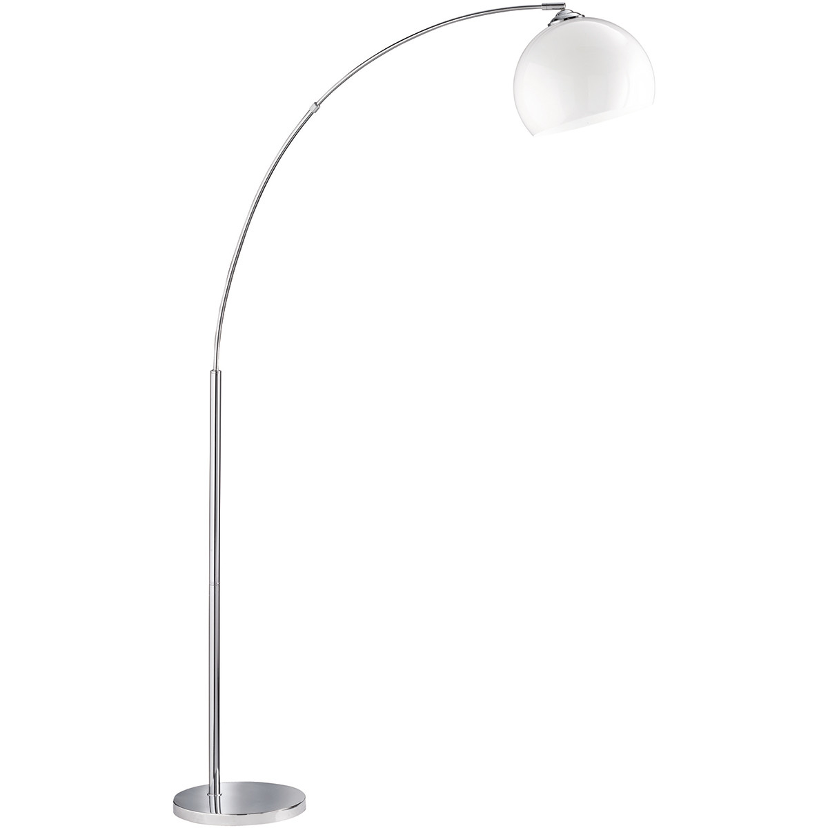 Lampadaire LED - Trion Brostila - Douille E27 - 1-lumière - Rond - Chrome Brillant - Aluminium