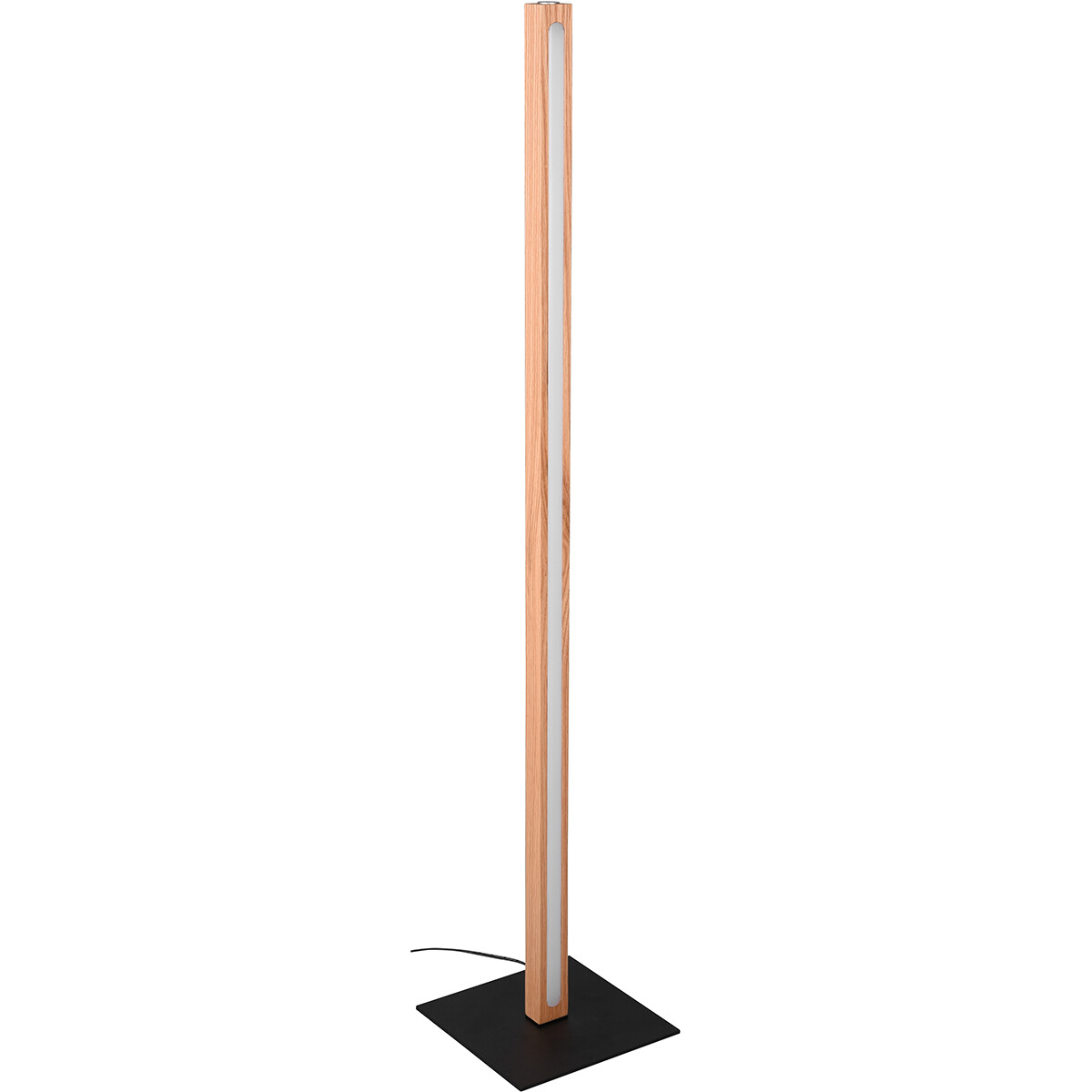 Lampadaire LED - Trion Bulloni - 20W - Blanc Chaud 3000K - Rectangle - Mat Brun - Bois