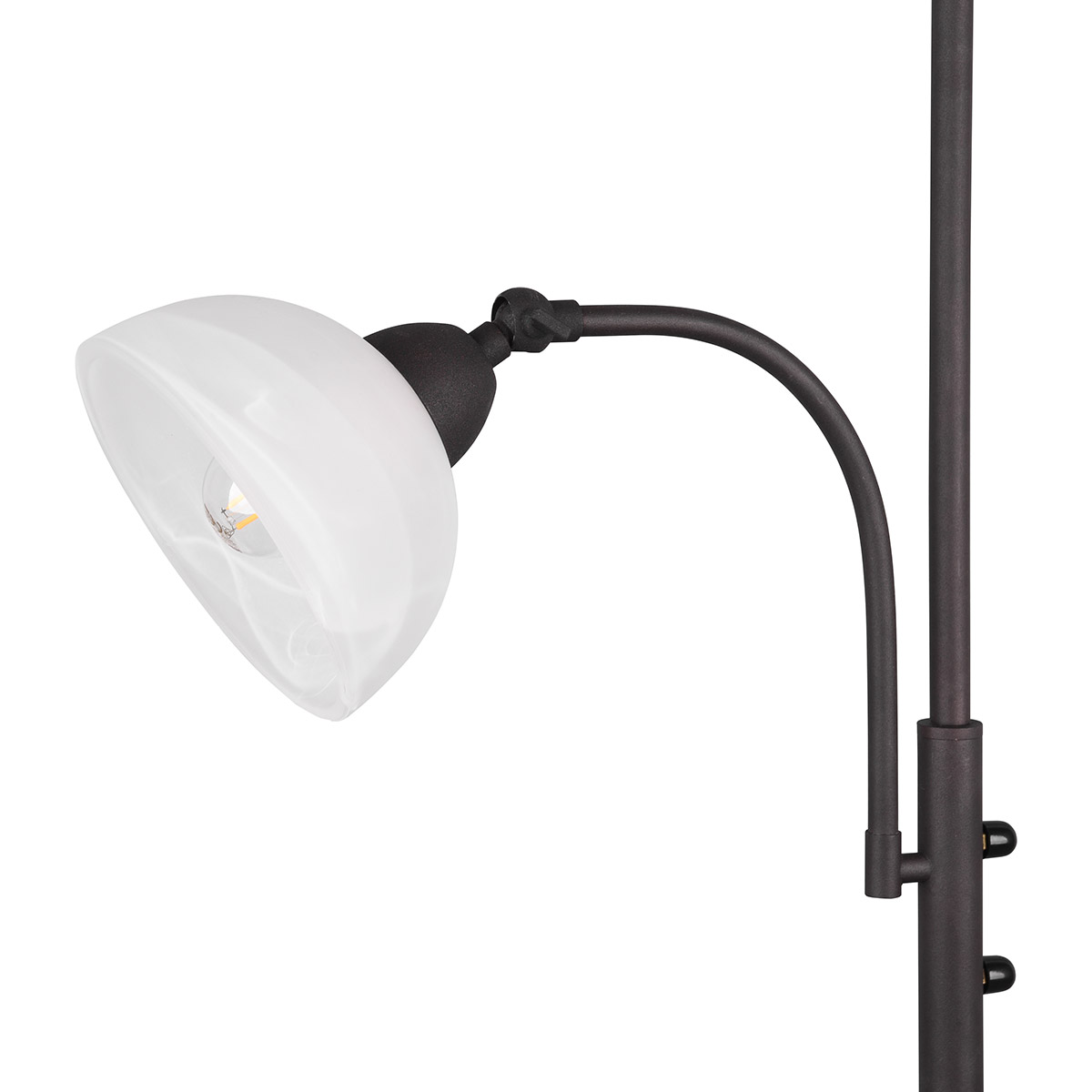 LED Lampadaire - Trion City - Douille E27/E14 - 2-lumières - Rond - Couleur Rouille - Métal