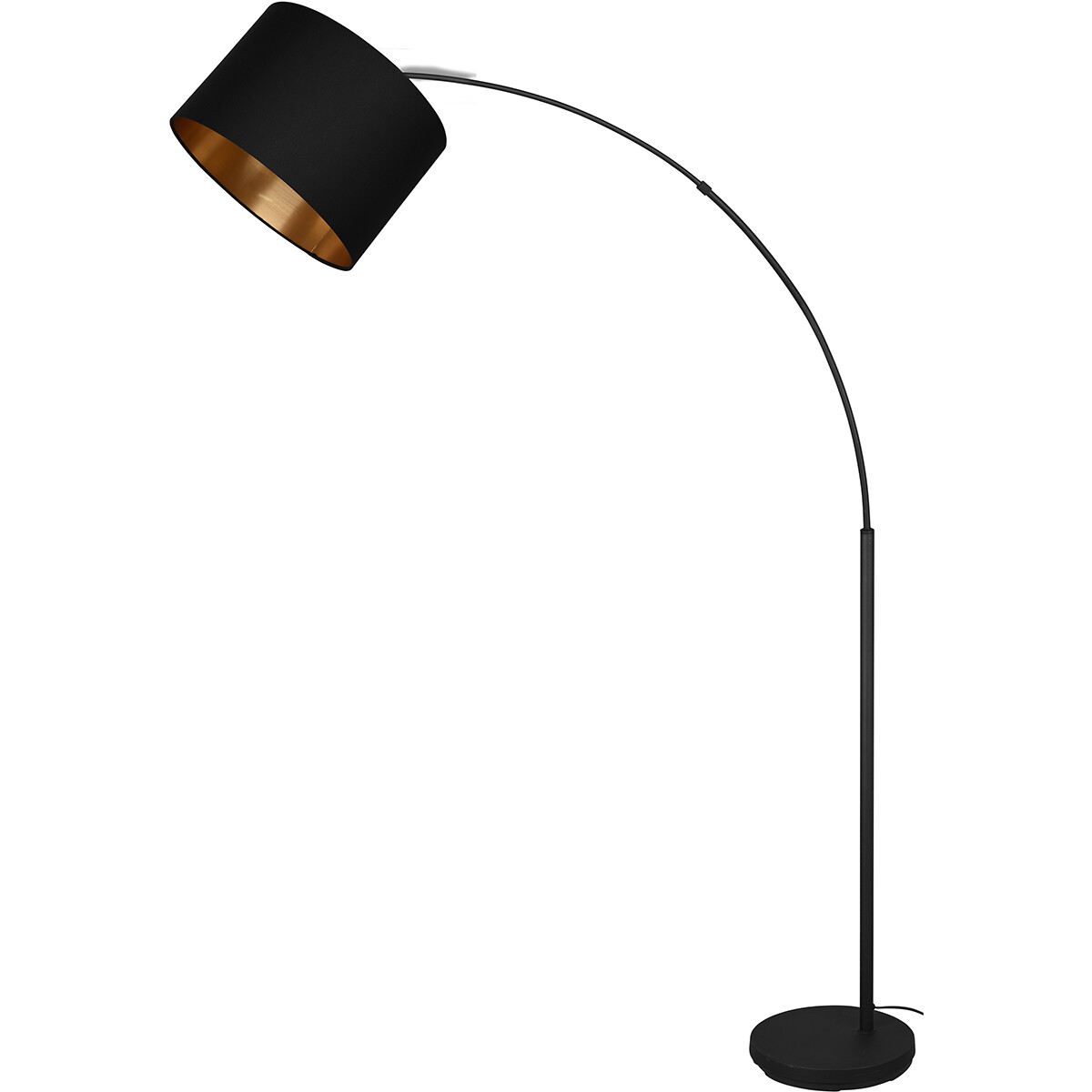 Lampadaire LED - Trion Corry - Douille E27 - Rond - Mat Noir - Aluminium