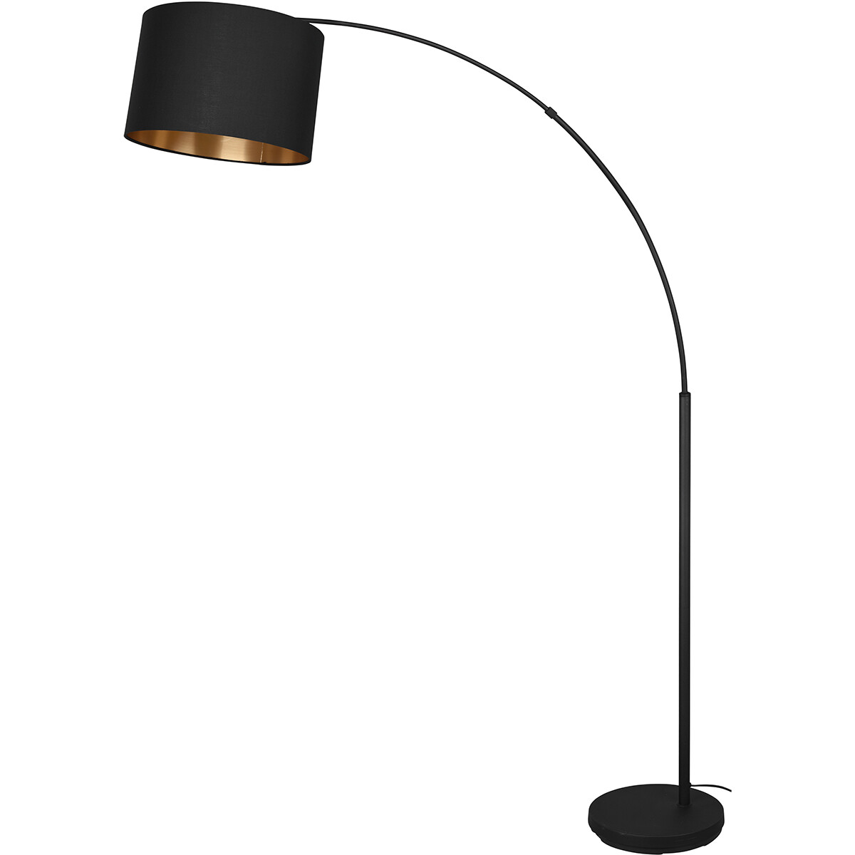 Lampadaire LED - Trion Corry - Douille E27 - Rond - Mat Noir - Aluminium