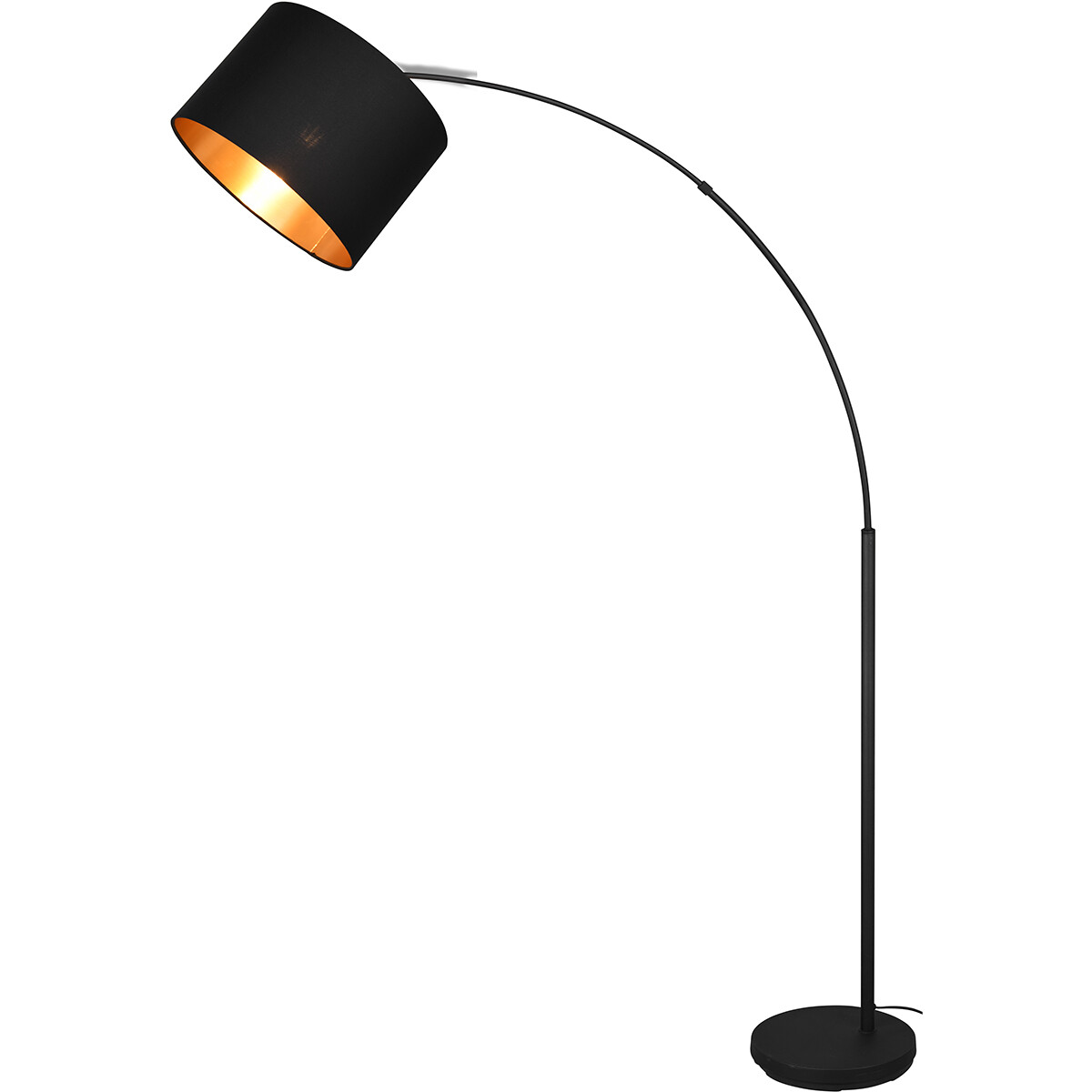 Lampadaire LED - Trion Corry - Douille E27 - Rond - Mat Noir - Aluminium