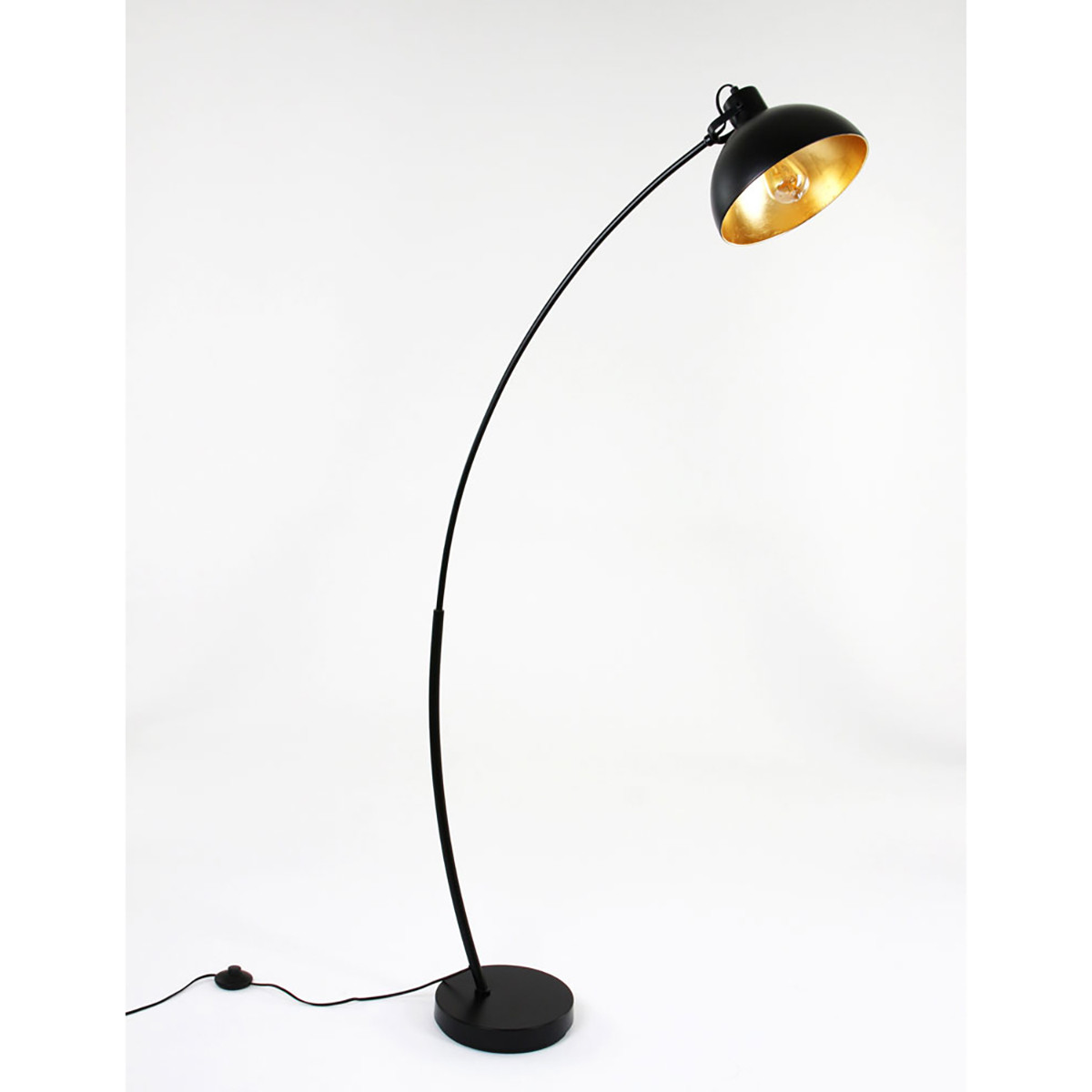 Lampadaire LED - Trion Recine - Douille E27 - 1-lumière - Rond - Mat Noir - Aluminium