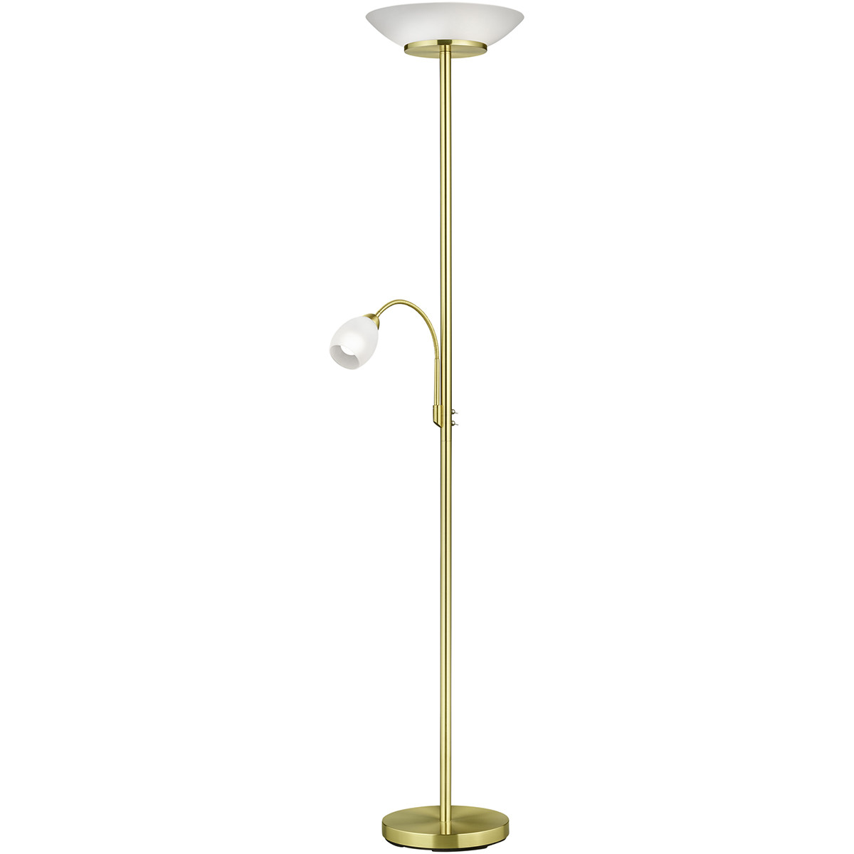 Lampadaire LED - Trion Germin - Douille E27 - Rond - Mat Or - Aluminium