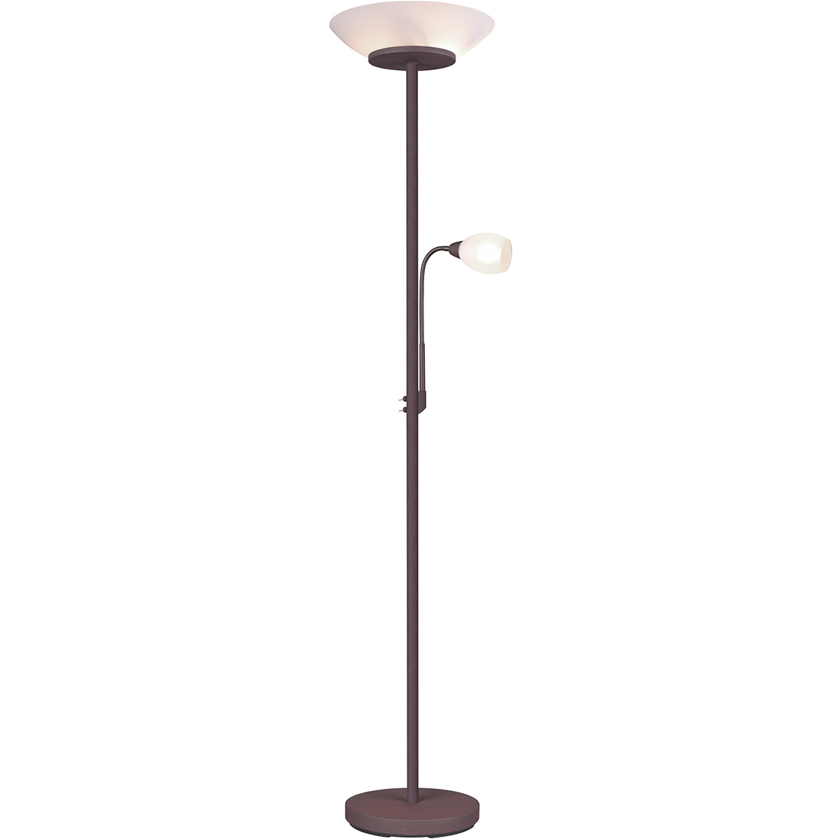 Lampadaire LED - Trion Germin - Douille E27 - Rond - Couleur Rouille - Aluminium