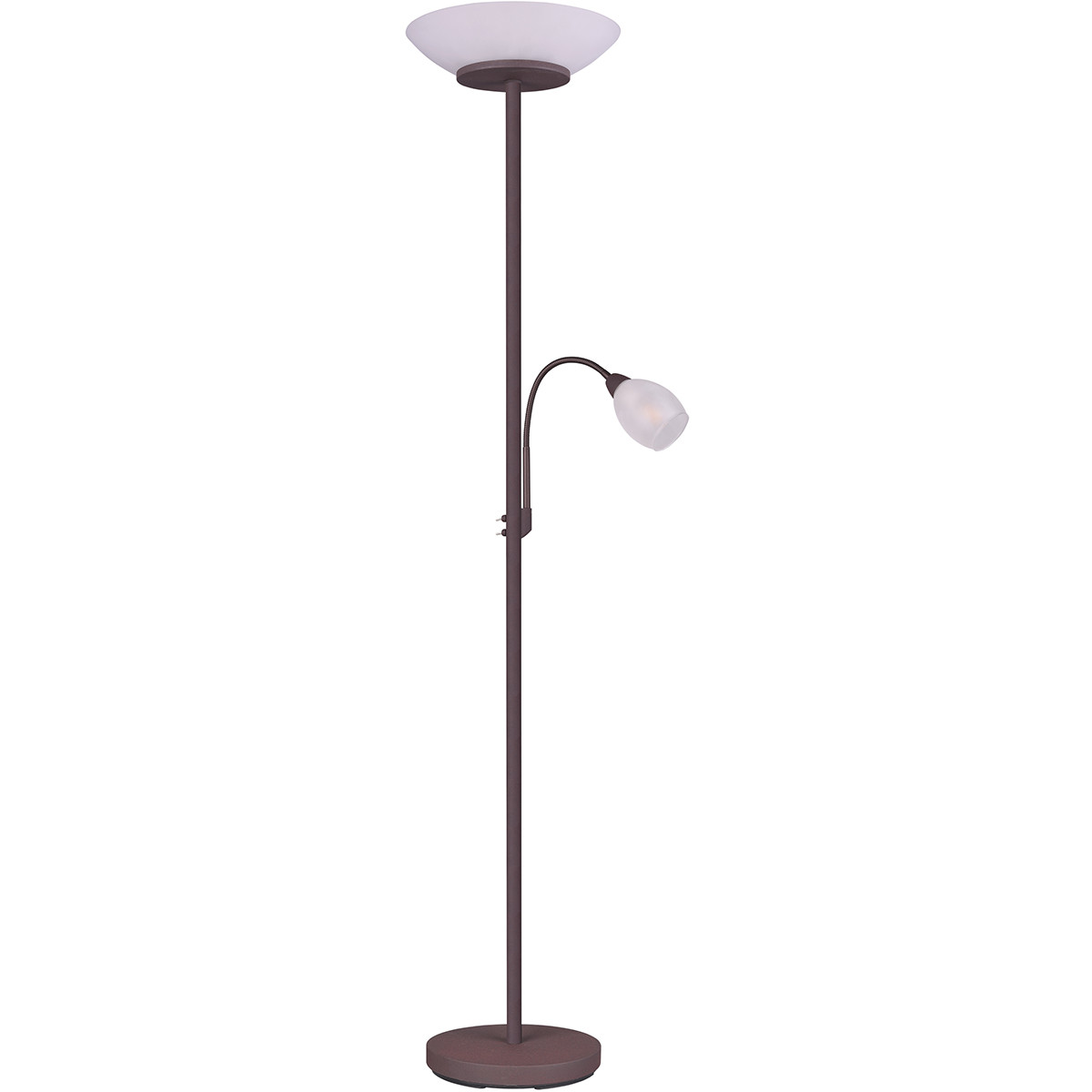 Lampadaire LED - Trion Germin - Douille E27 - Rond - Couleur Rouille - Aluminium