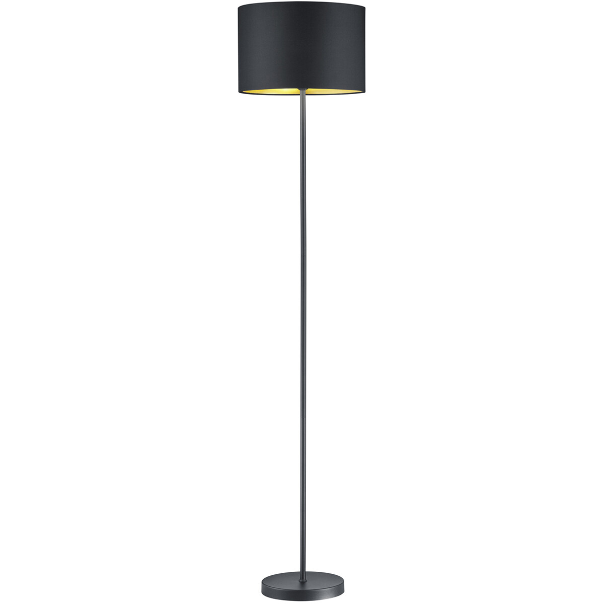 Lampadaire LED - Trion Hostons - Douille E27 - Rond - Mat Noir - Aluminium