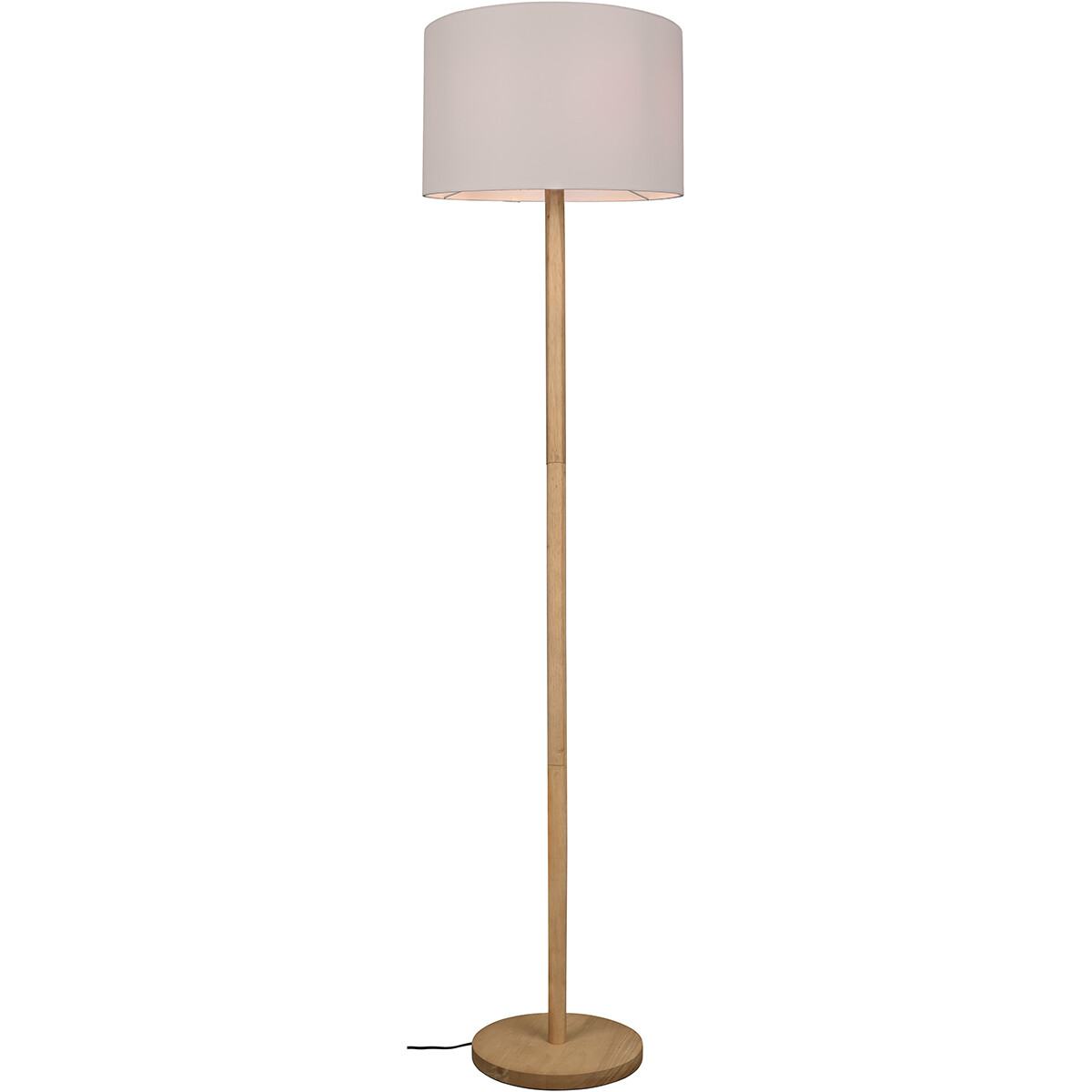 Lampadaire LED - Trion Kiblon - Douille E27 - Rond - Mat Brun - Bois