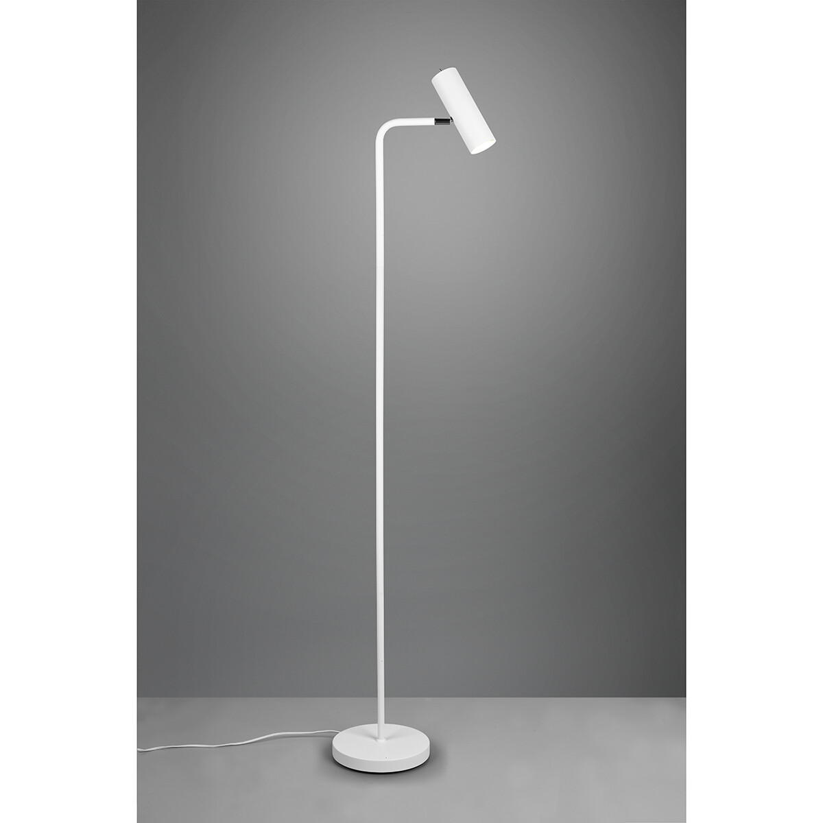 Lampadaire LED - Trion Milona - Douille GU10 - 1-lumière - Rond - Mat Blanc - Aluminium