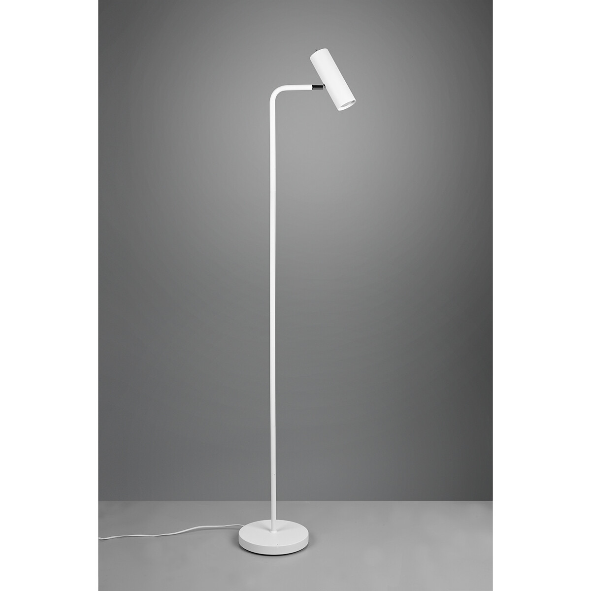 Lampadaire LED - Trion Milona - Douille GU10 - 1-lumière - Rond - Mat Blanc - Aluminium