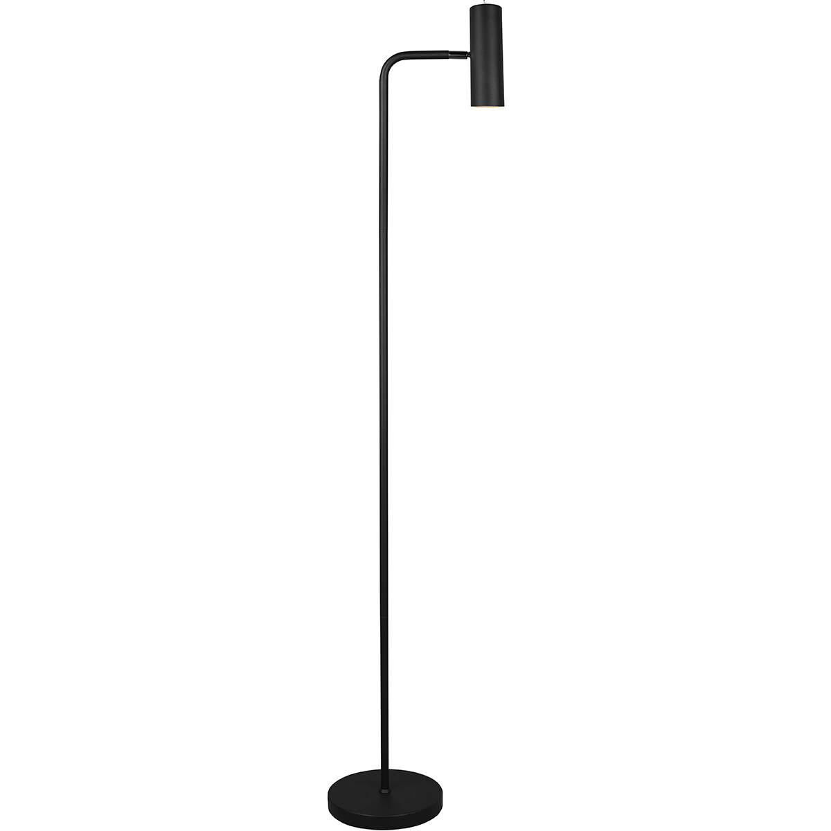 Lampadaire LED - Trion Milona - Douille GU10 - 1-lumière - Rond - Mat Noir - Aluminium