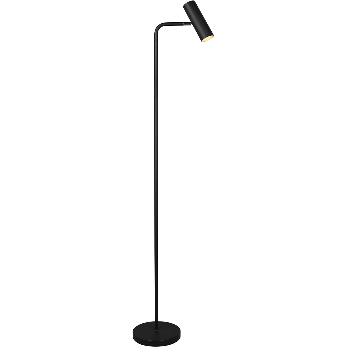 Lampadaire LED - Trion Milona - Douille GU10 - 1-lumière - Rond - Mat Noir - Aluminium