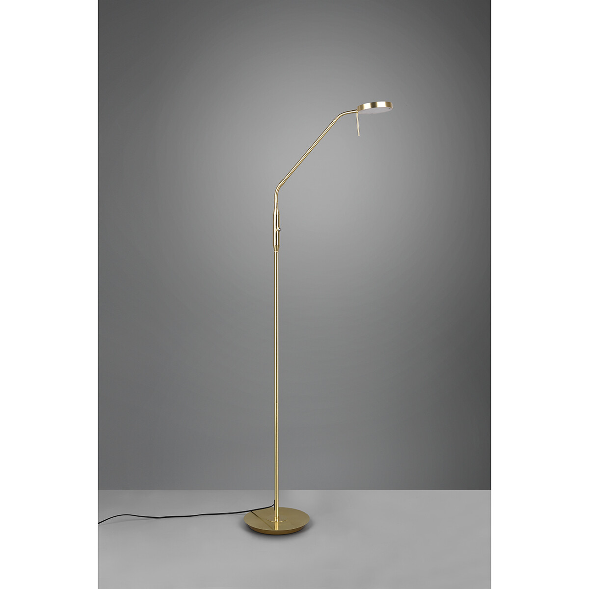 Lampadaire LED - Trion Monzino - 12W - Couleur de lumière ajustable - Dimmable - Rond - Mat Or - Aluminium