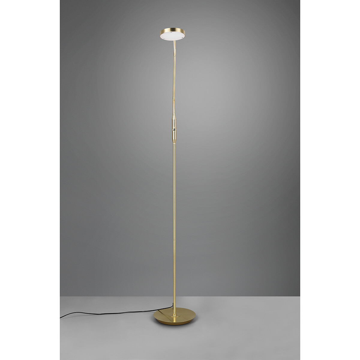 Lampadaire LED - Trion Monzino - 12W - Couleur de lumière ajustable - Dimmable - Rond - Mat Or - Aluminium