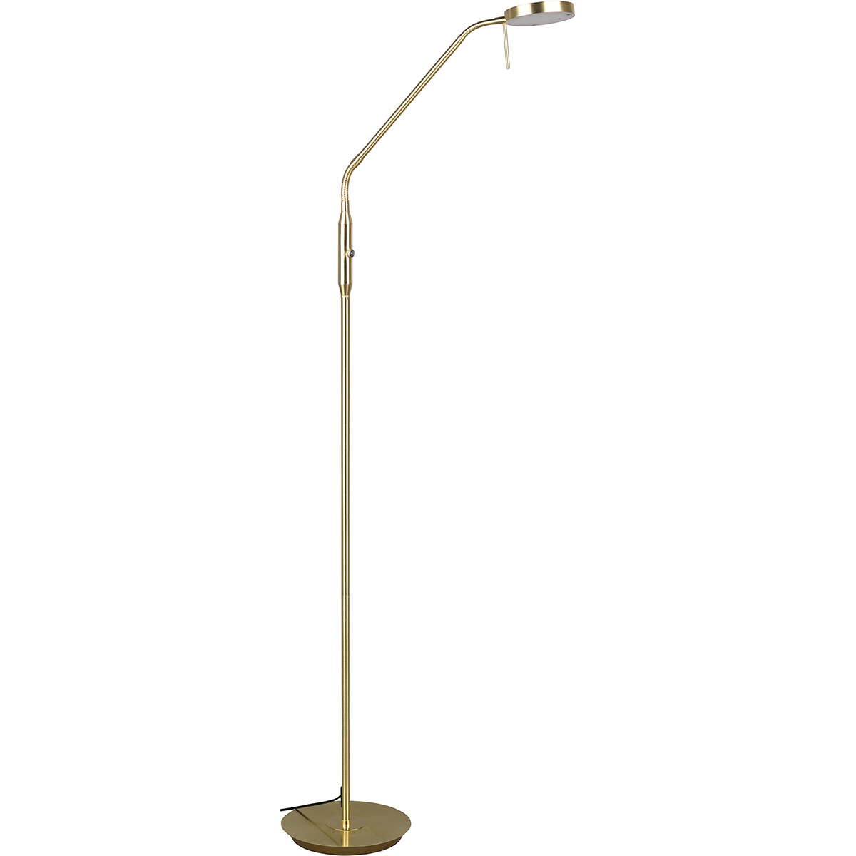 Lampadaire LED - Trion Monzino - 12W - Couleur de lumière ajustable - Dimmable - Rond - Mat Or - Aluminium