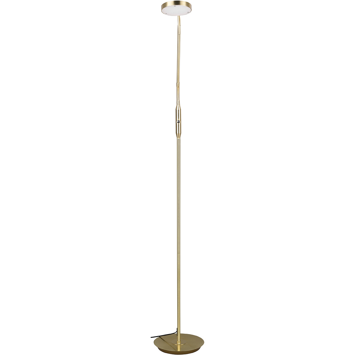 Lampadaire LED - Trion Monzino - 12W - Couleur de lumière ajustable - Dimmable - Rond - Mat Or - Aluminium