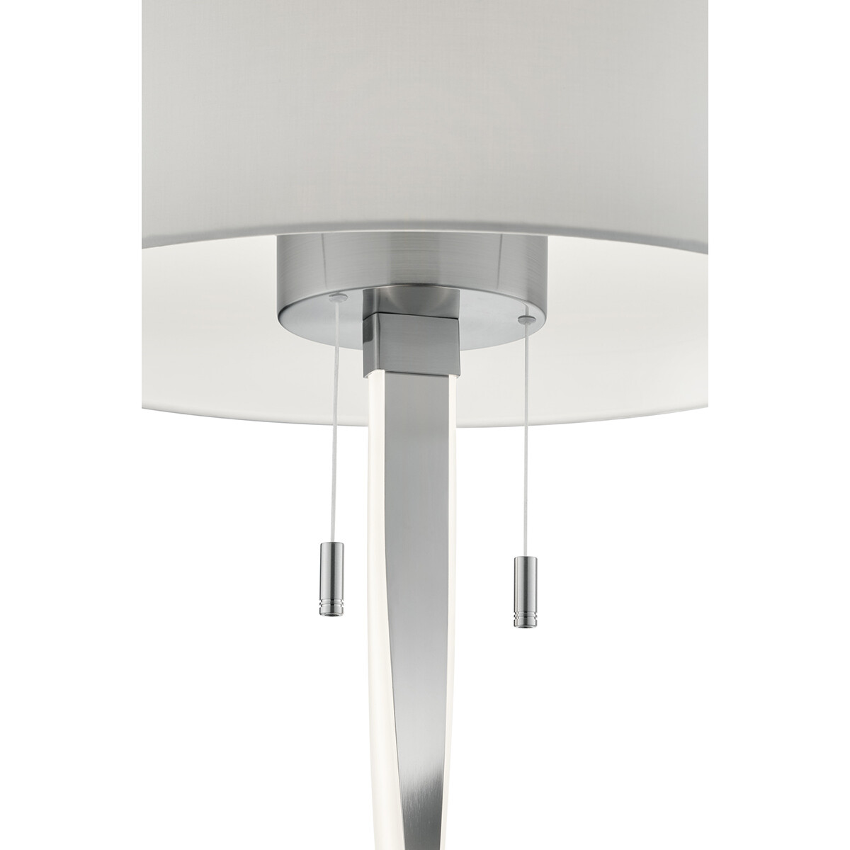 Lampadaire LED - Trion Ninda - Douille E27 - 14W - Blanc Chaud 3000K - Rond - Mat Nickel - Aluminium