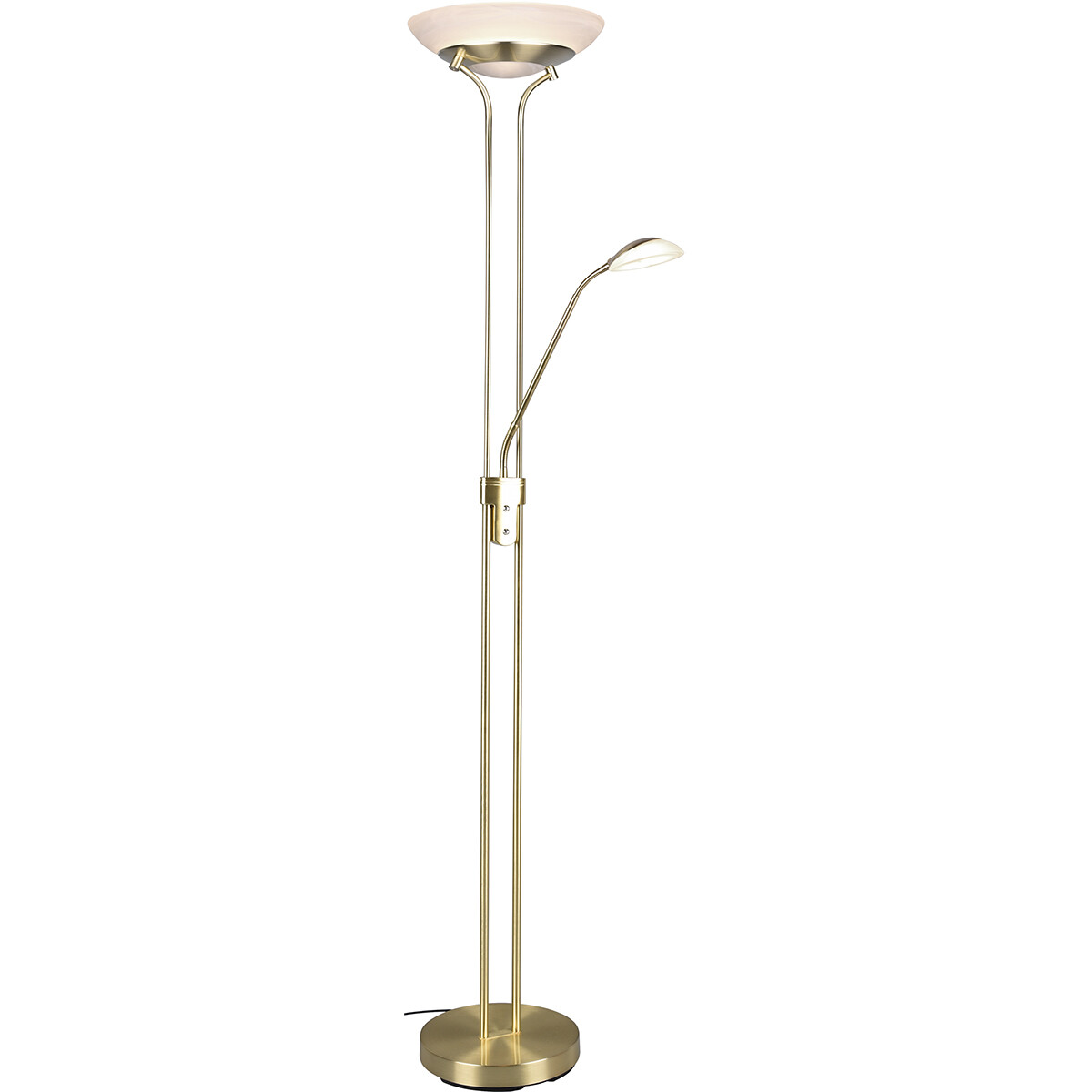 Lampadaire LED - Trion Orsan - 31W - Blanc Chaud 3000K - Dimmable - Rond - Mat Or - Aluminium