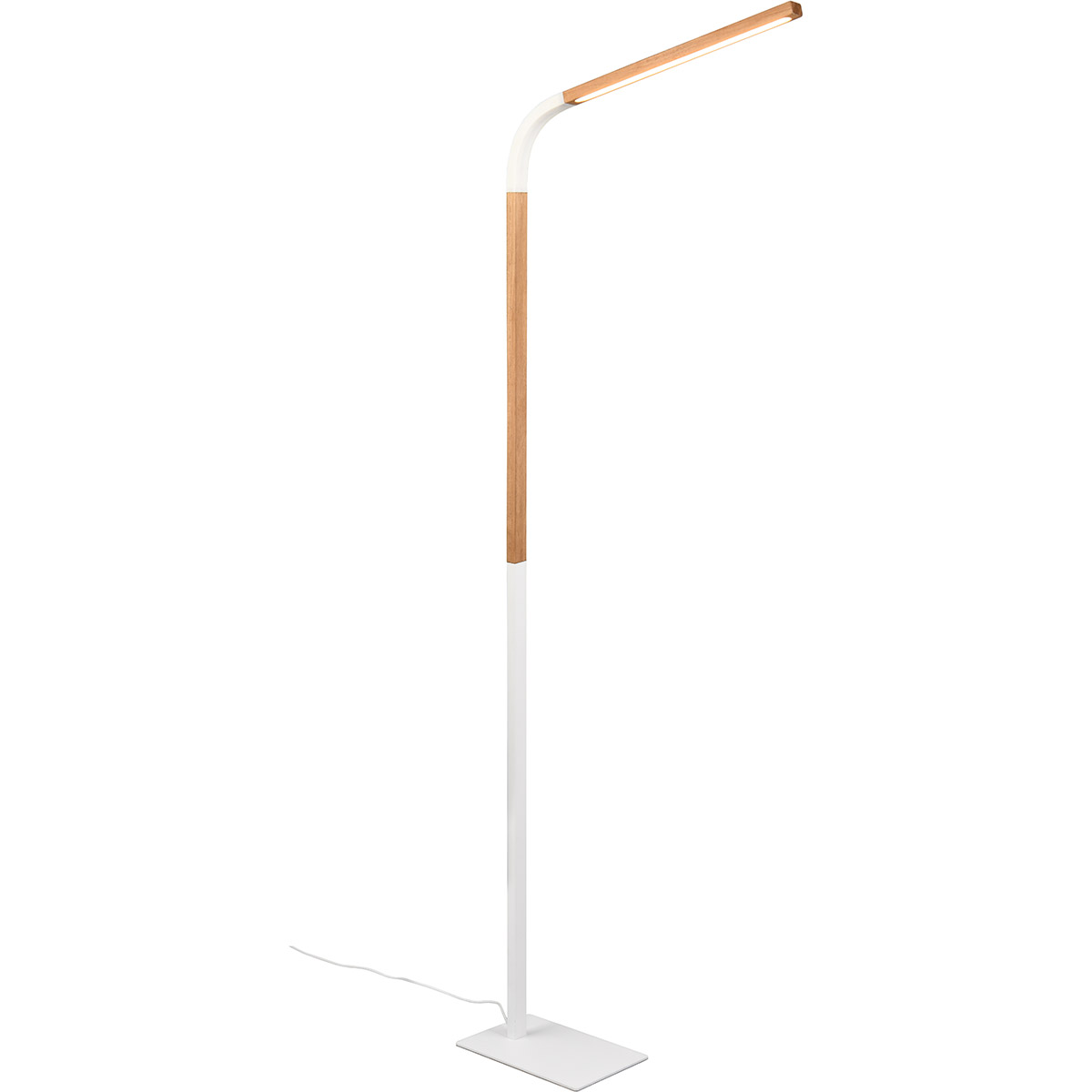 LED Lampadaire - Trion Rios - 11W - Blanc Chaud 3000K - Gradable - Blanc Mat - Métal