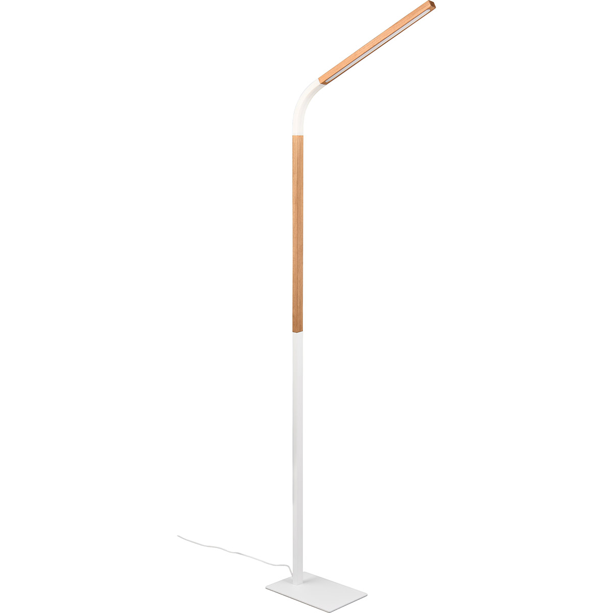 LED Lampadaire - Trion Rios - 11W - Blanc Chaud 3000K - Gradable - Blanc Mat - Métal