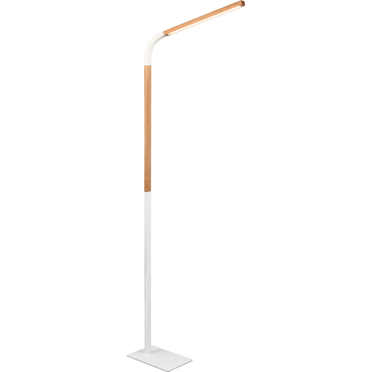 LED Lampadaire - Trion Rios - 11W - Blanc Chaud 3000K - Gradable - Blanc Mat - Métal